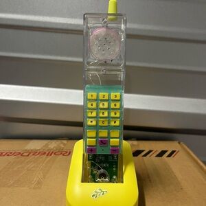 Retro Yellow and Clear Cordless Phone